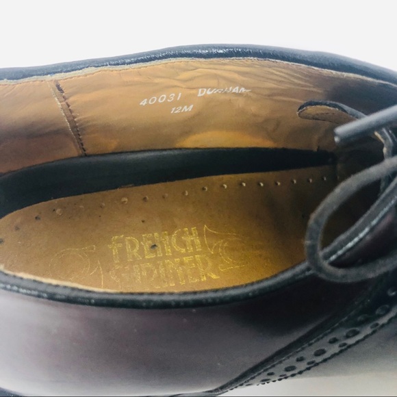 French Shriner Black & Wine Dress Shoes Size 12 - Picture 5 of 8